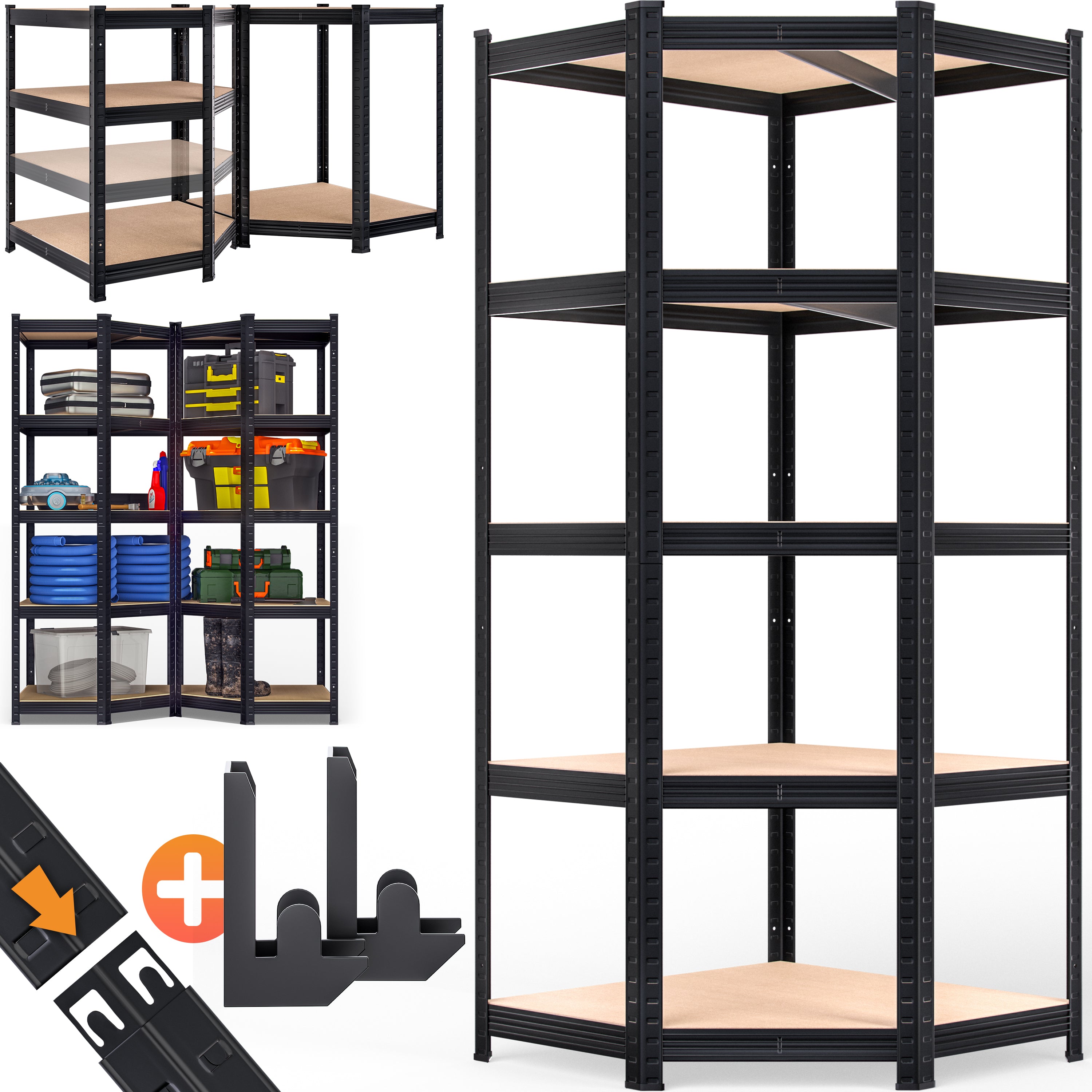 Étagère d’Angle Charge Lourde 180×70×40 cm – 875 kg – Garage & Atelier