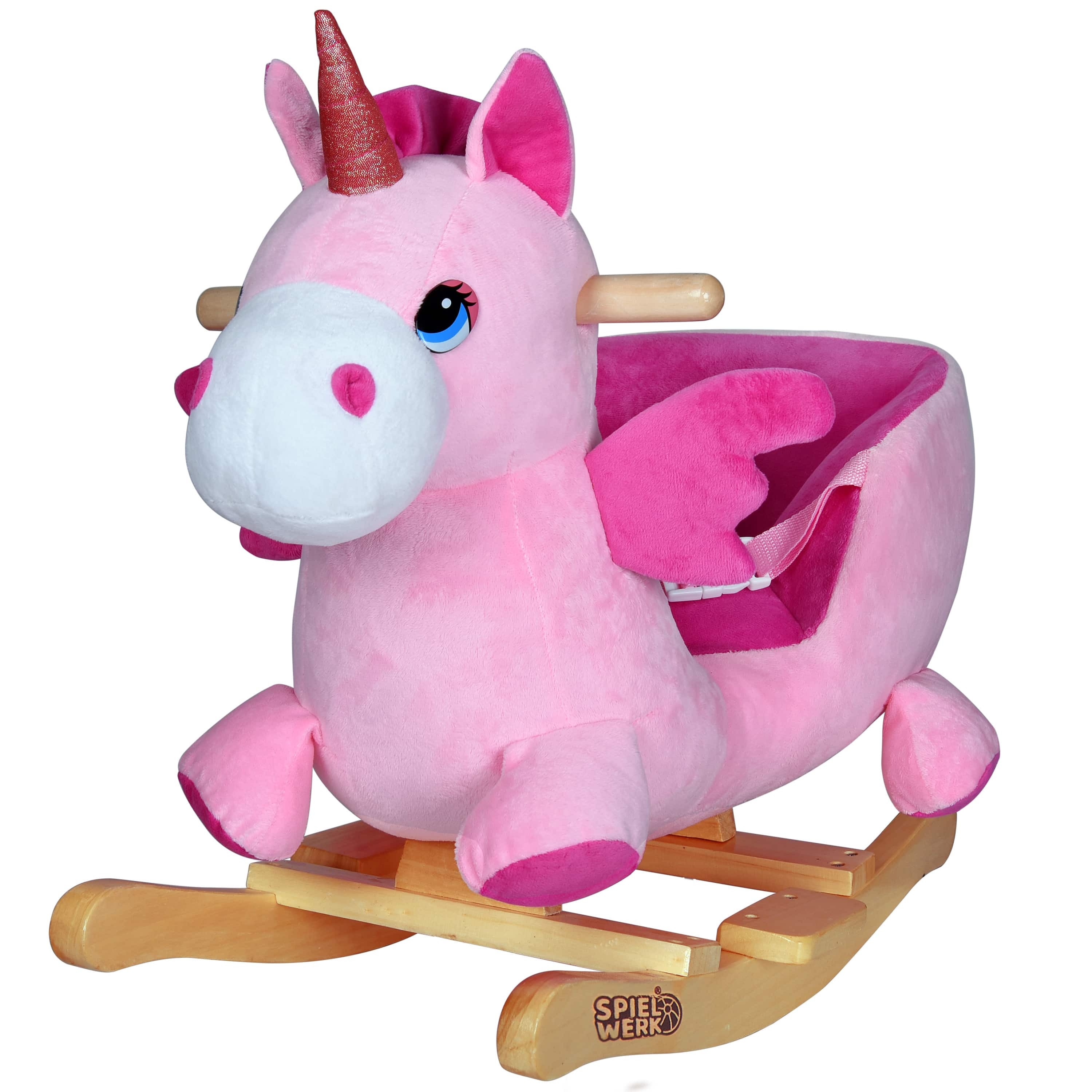 Licorne A Bascule En Bois Avec Effet Sonore