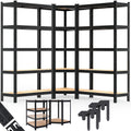 Lot de 3 Étagères Charge Lourde – 2×180×90×40 cm + 1×Angle 180×70×40 cm – 875 kg