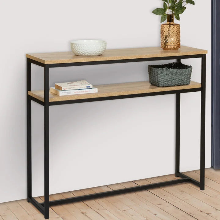 Console Double – Design Industriel Bois et Métal