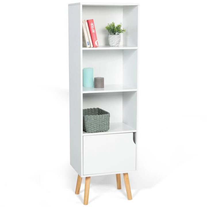 Bibliothèque Étagère Scandinave – Blanc
