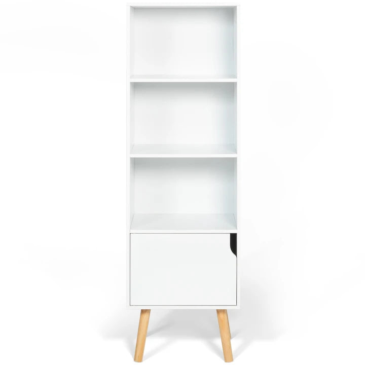 Bibliothèque Étagère Scandinave – Blanc