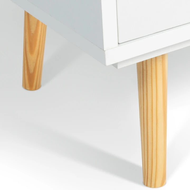 Bibliothèque Étagère Scandinave – Blanc