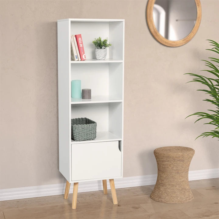 Bibliothèque Étagère Scandinave – Blanc