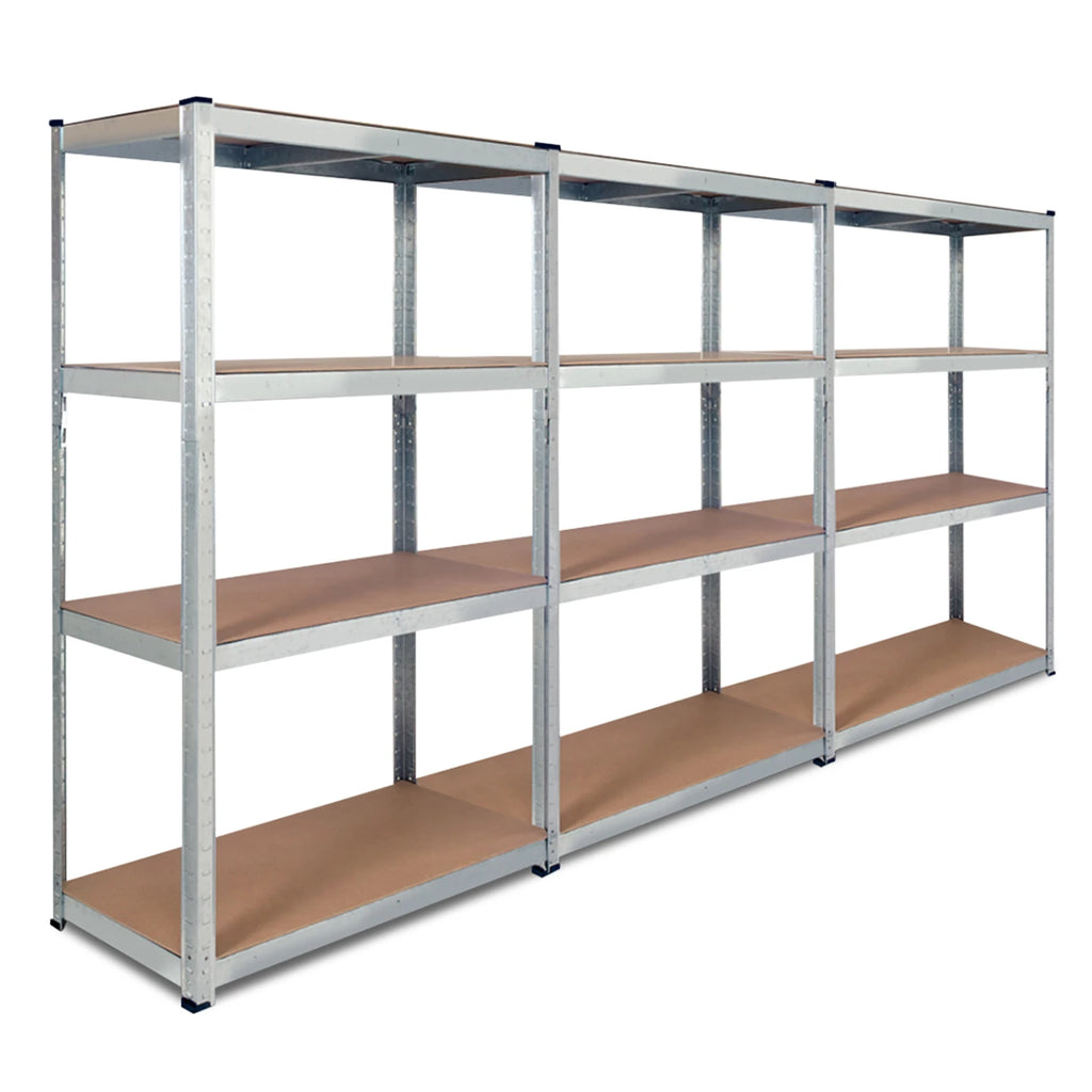 Lot de 3 Étagères Modulables Charges Lourdes – 12 Plateaux