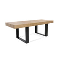 Table à Manger Rectangulaire 200cm - Bois et Noir