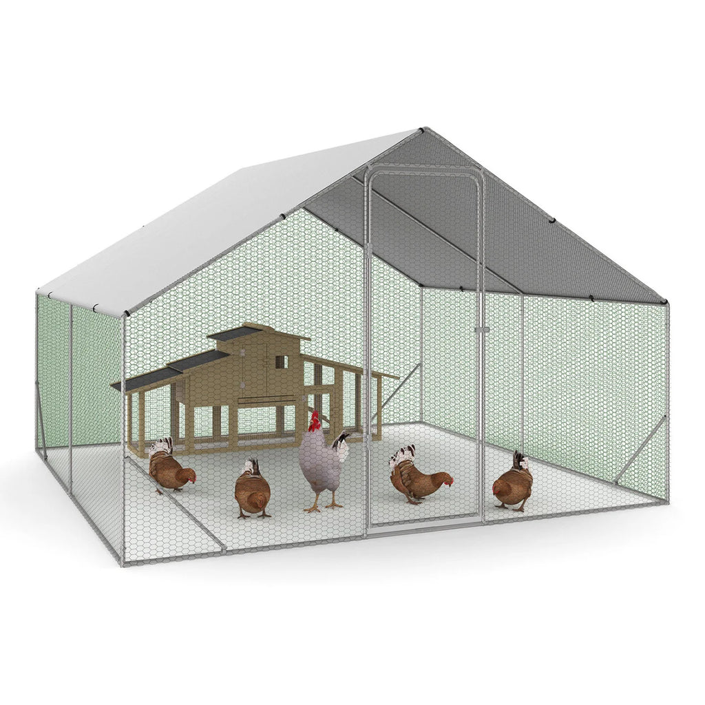Enclos Poulailler 9 m² – Parc Grillagé Extérieur 3 x 3 m