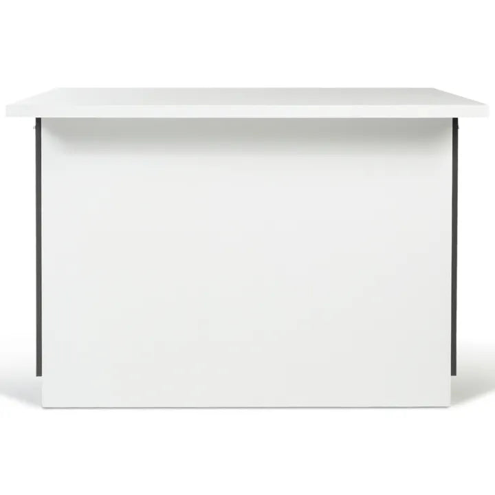 Îlot Central 120 cm – Blanc et Gris avec Plan de Travail