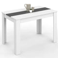 Table à Manger Rectangulaire – Blanc et Gris 110 cm