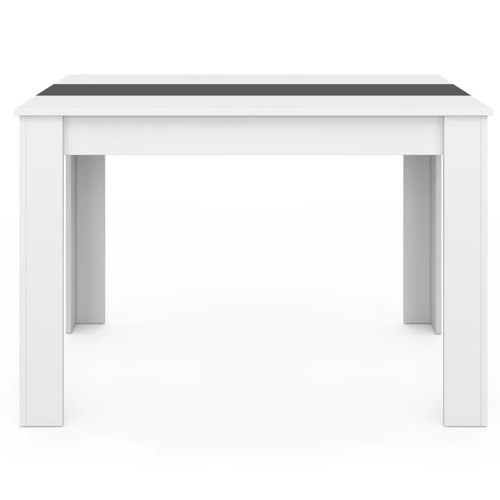 Table à Manger Rectangulaire – Blanc et Gris 110 cm