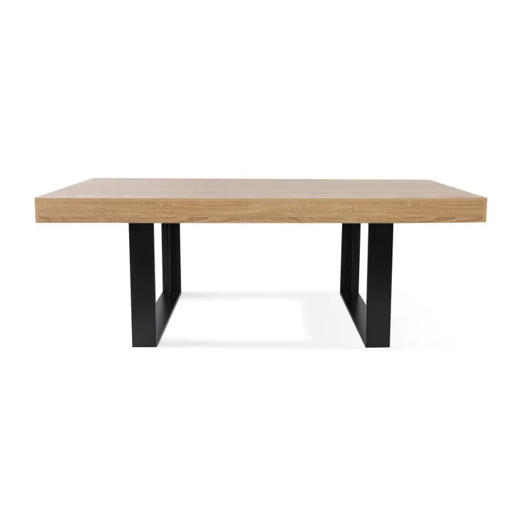 Table à Manger Rectangulaire 200cm - Bois et Noir