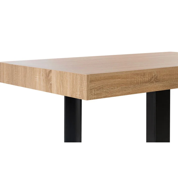 Table à Manger Rectangulaire 200cm - Bois et Noir