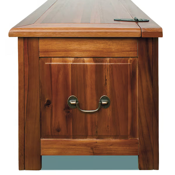 Coffre de jardin en bois d'acacia 85 x 44 x 48 cm - Rangement extérieur