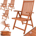 Lot 4 Chaises Pliantes Eucalyptus - Rangement Compact
