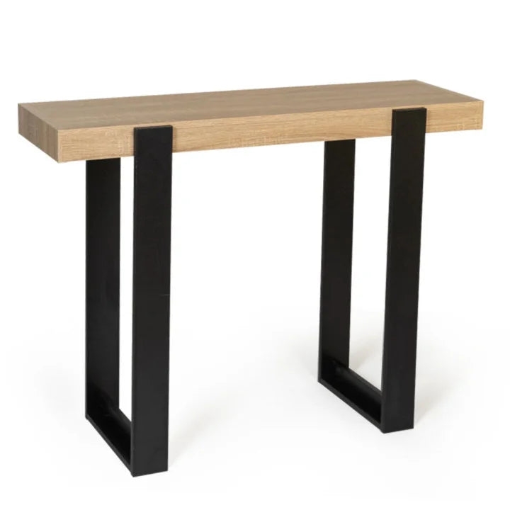 Console Bois et Noir – Design Industriel
