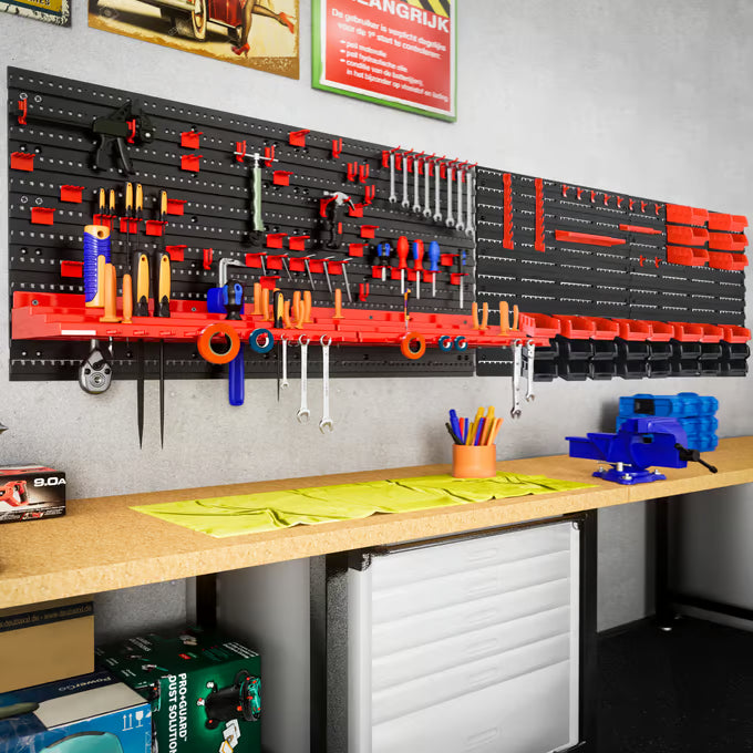 Ensemble Panneau Mural De Rangement Pour Outils - 97 Pcs