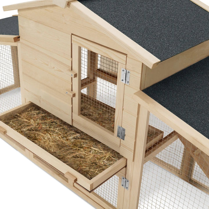 Poulailler Clapier Double XXL en Bois