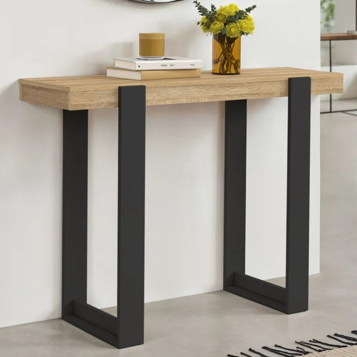 Console Bois et Noir – Design Industriel