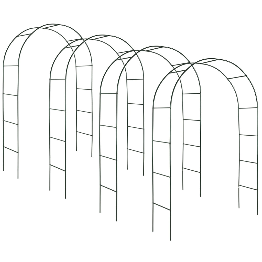 Arche de jardin en métal vert foncé 240x140 cm