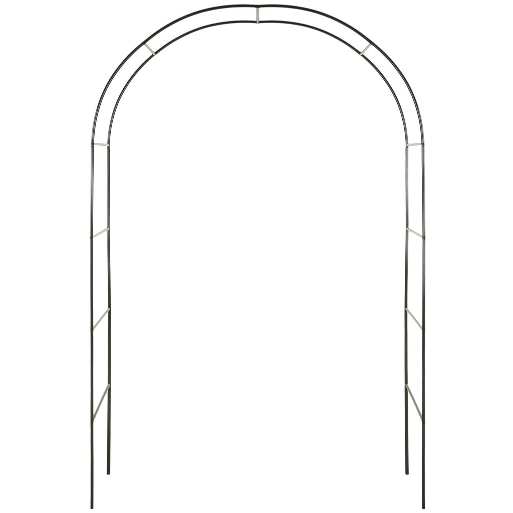 Arche de jardin en métal vert foncé 240x140 cm