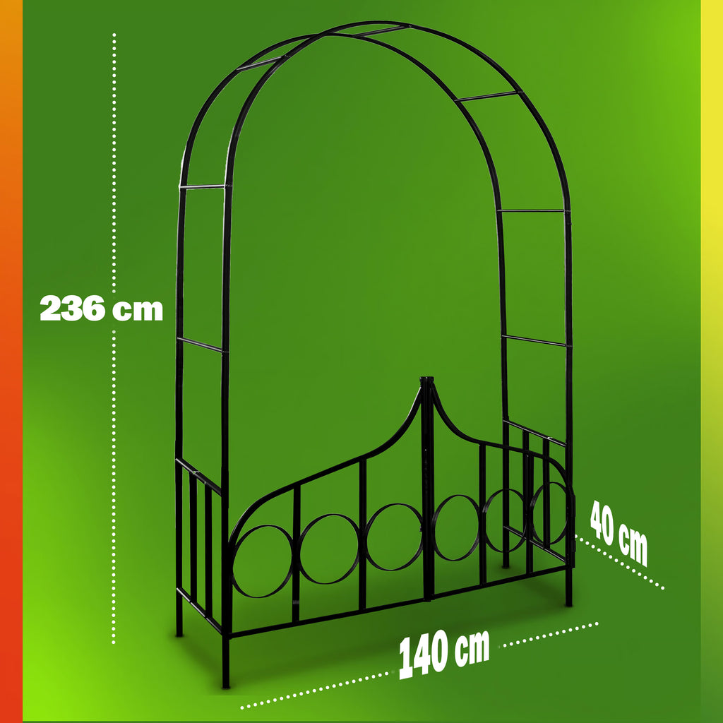 Arche à Rosiers 2,40m avec Portillon - Support Grimpantes