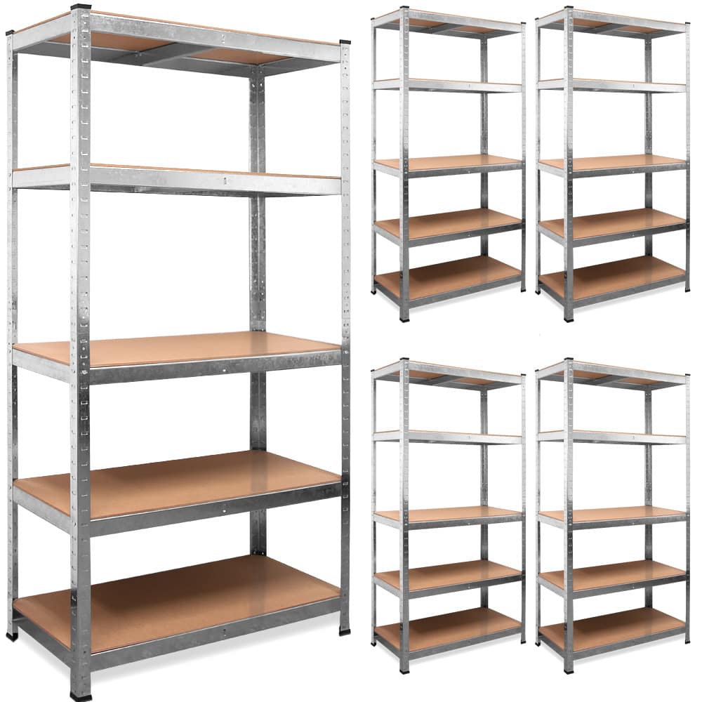 Lot de 5 Etageres Charges Lourdes 180X90X40cm - 875Kg