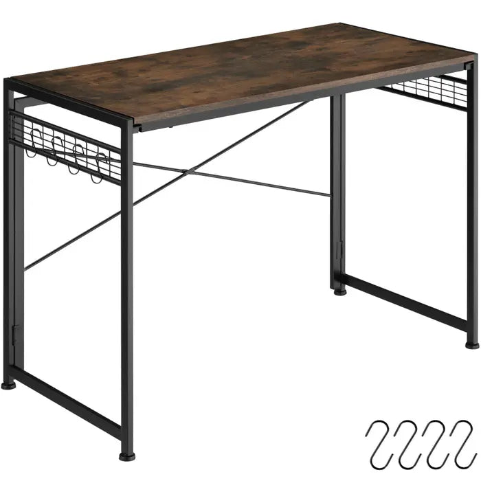 Bureau Pliable Design - Style Industriel Bois & Acier