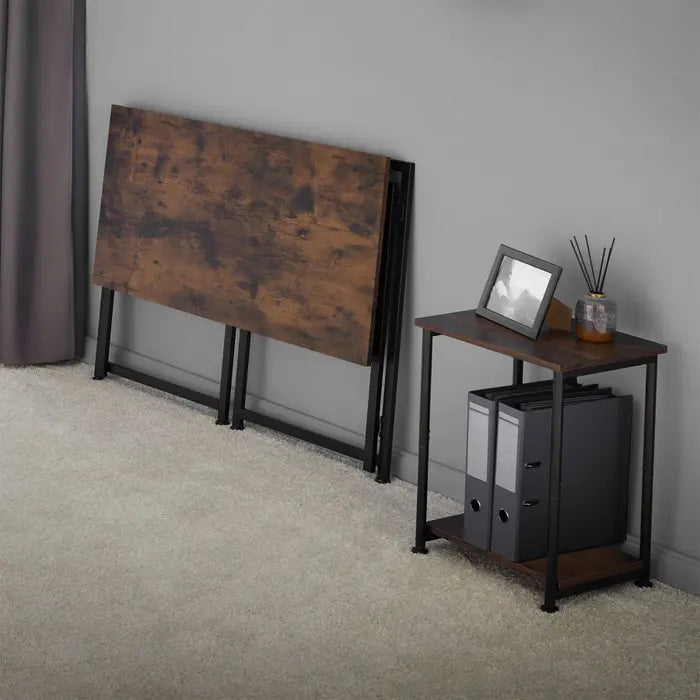 Bureau Pliable Design - Style Industriel Bois & Acier