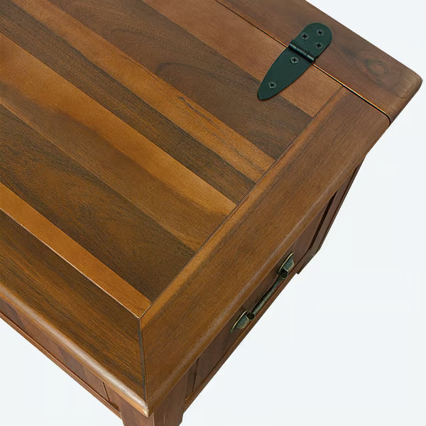 Coffre de jardin en bois d'acacia 85 x 44 x 48 cm - Rangement extérieur