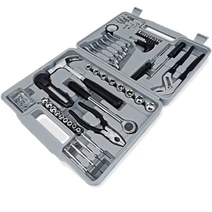Mallette à Outils Complète 141 Pièces en Acier – Kit de Bricolage Polyvalent