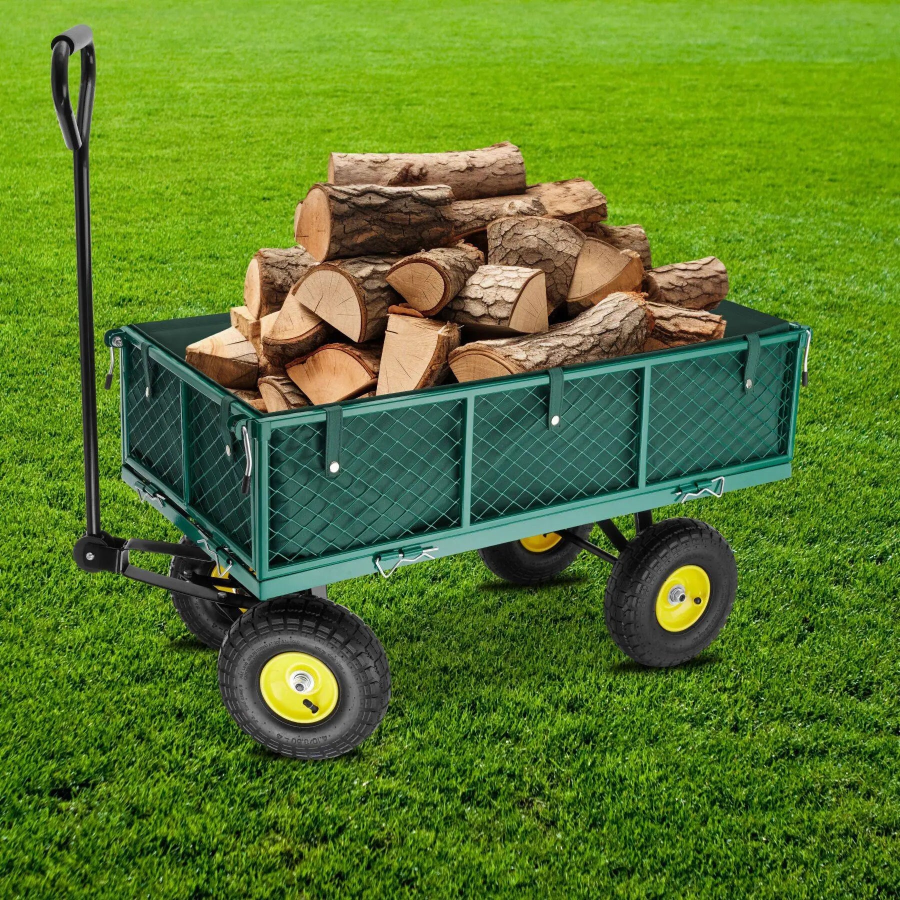 Chariot de Jardin - Bâche Incluse, Capacité 350 Kg