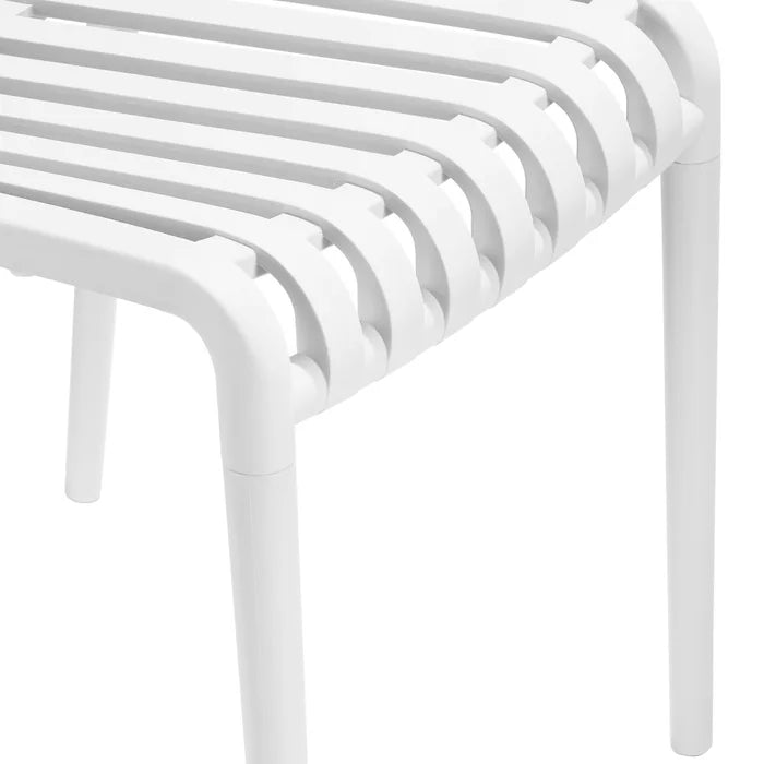 Lot de 2 chaises de jardin résistantes aux intempéries - Blanc