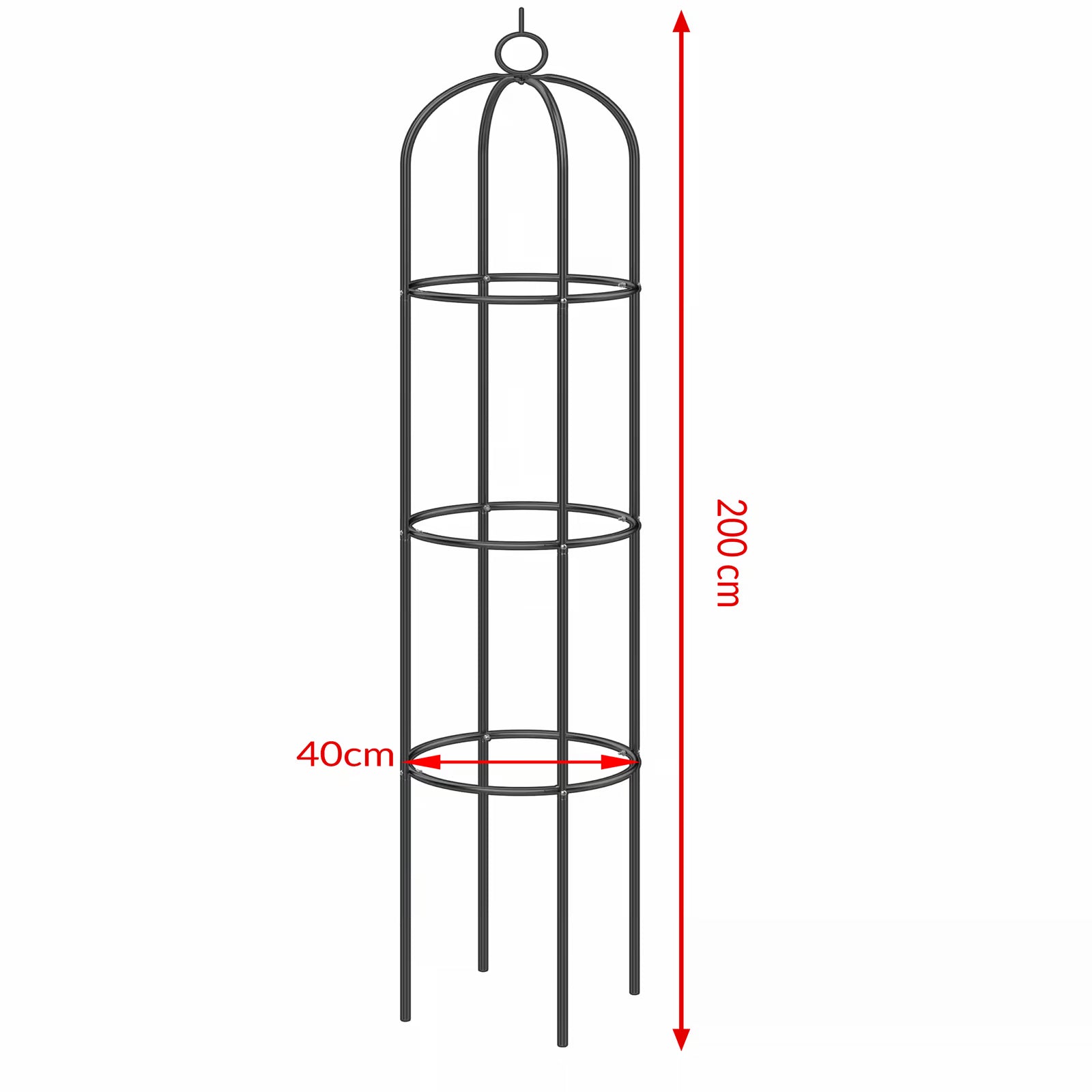 Lot 2 Colonnes à Rosiers 2m - Support Grimpantes Métal