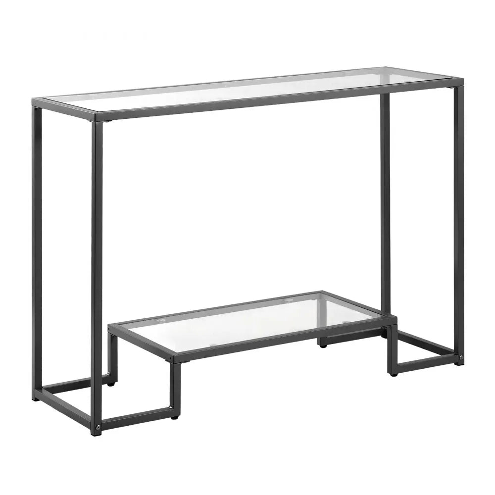 Étagère Console Murale Design - Verre Trempé et Cadre Fer