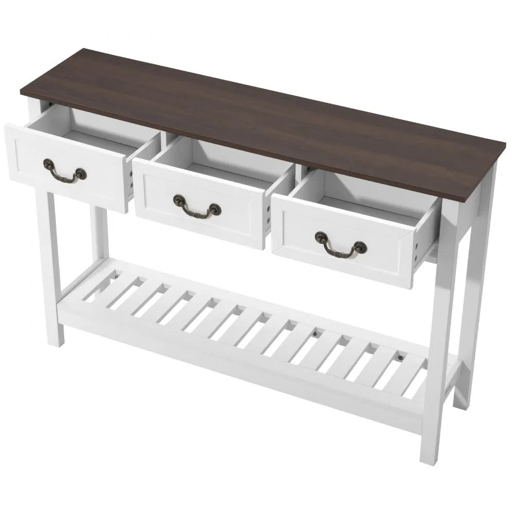 Console entrée en bois blanc