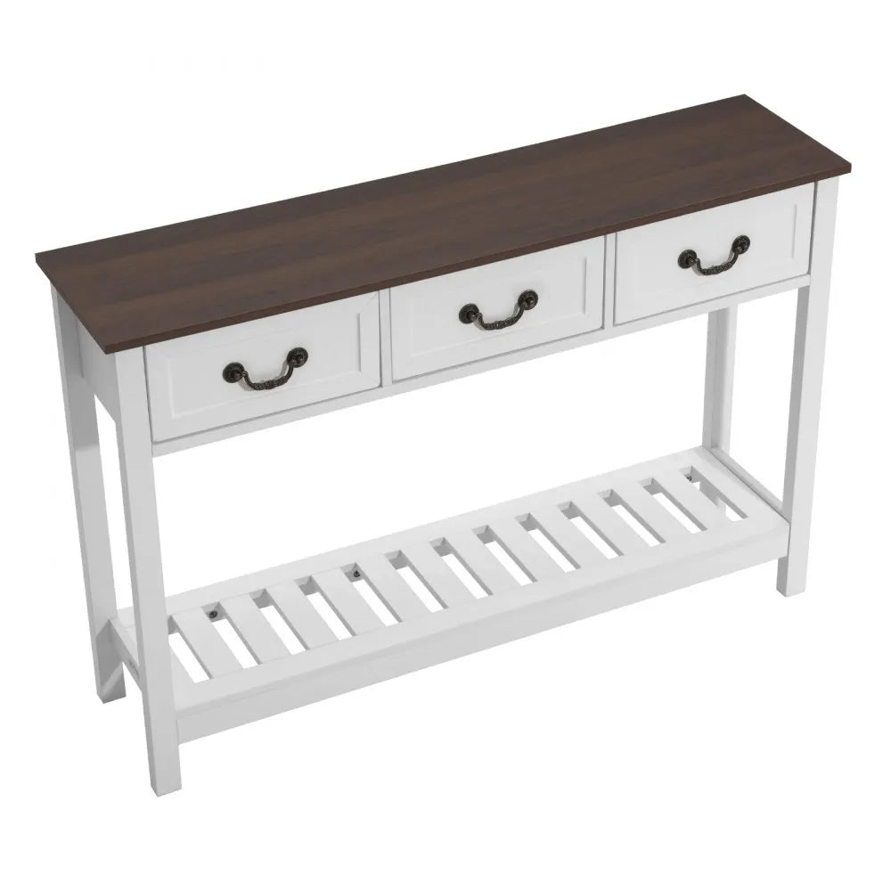 Console entrée en bois blanc
