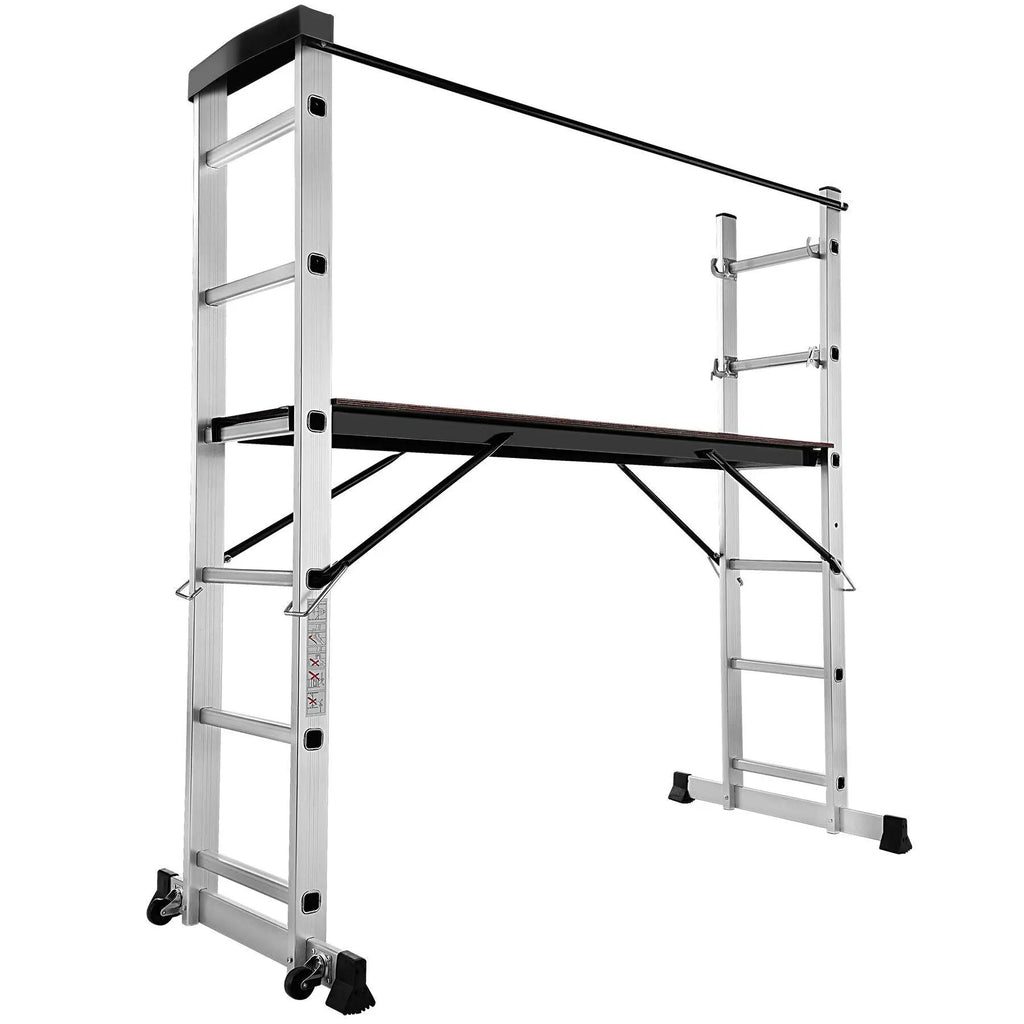 Échafaudage Roulant Multifonctions - Plateforme Aluminium Sécurisée 150 kg