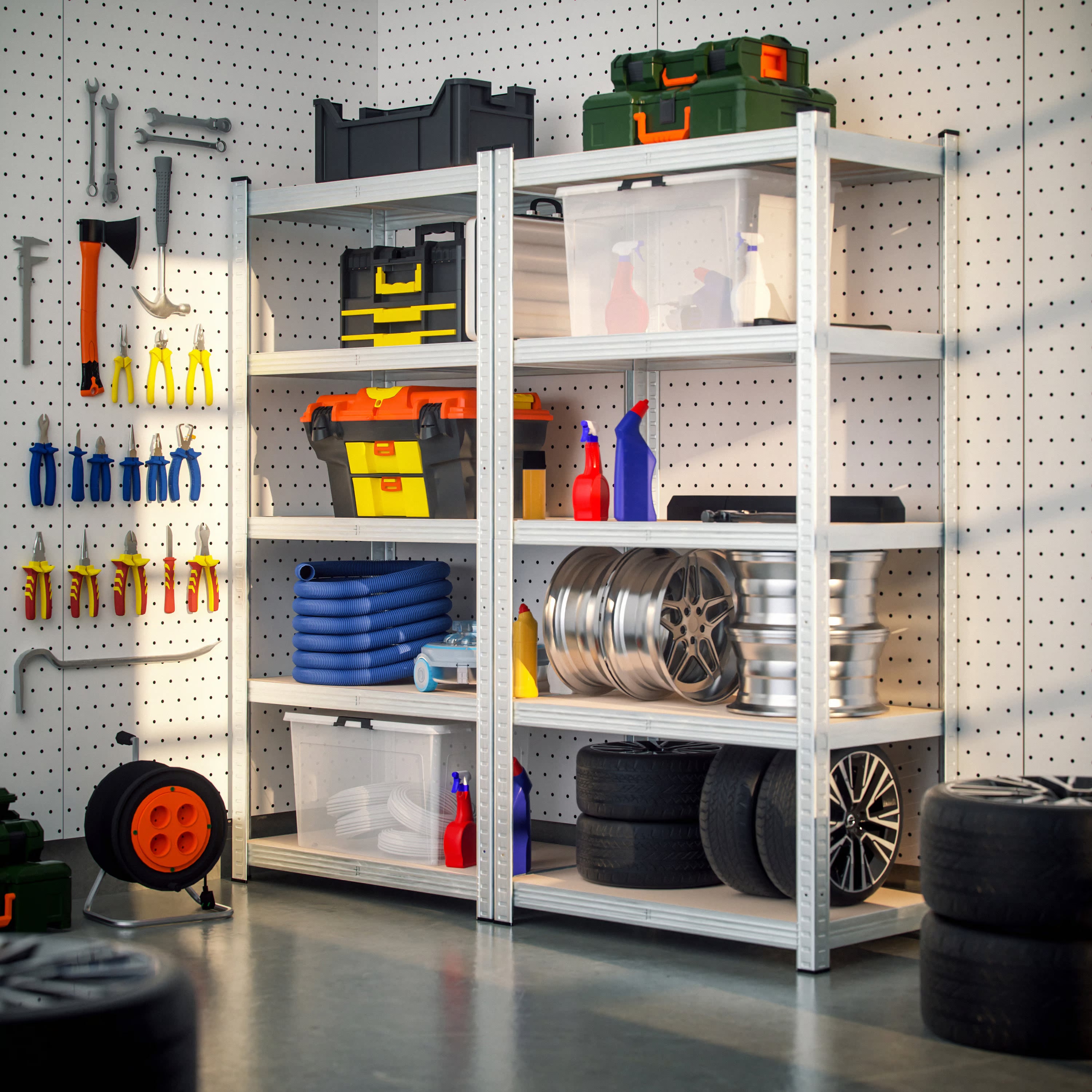 Lot 2 Étagère charge lourde 875kg - Garage et Atelier