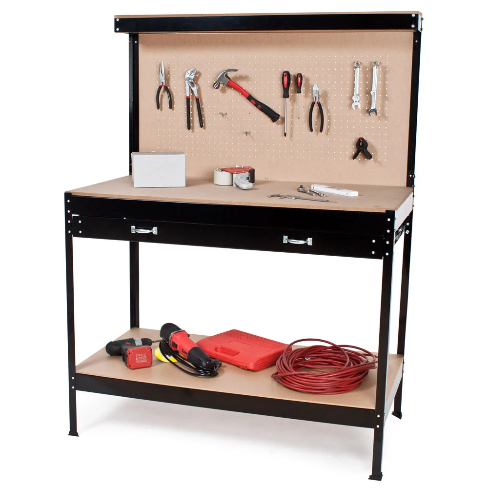 Établi d'atelier avec Panneau à Outils et Tiroir