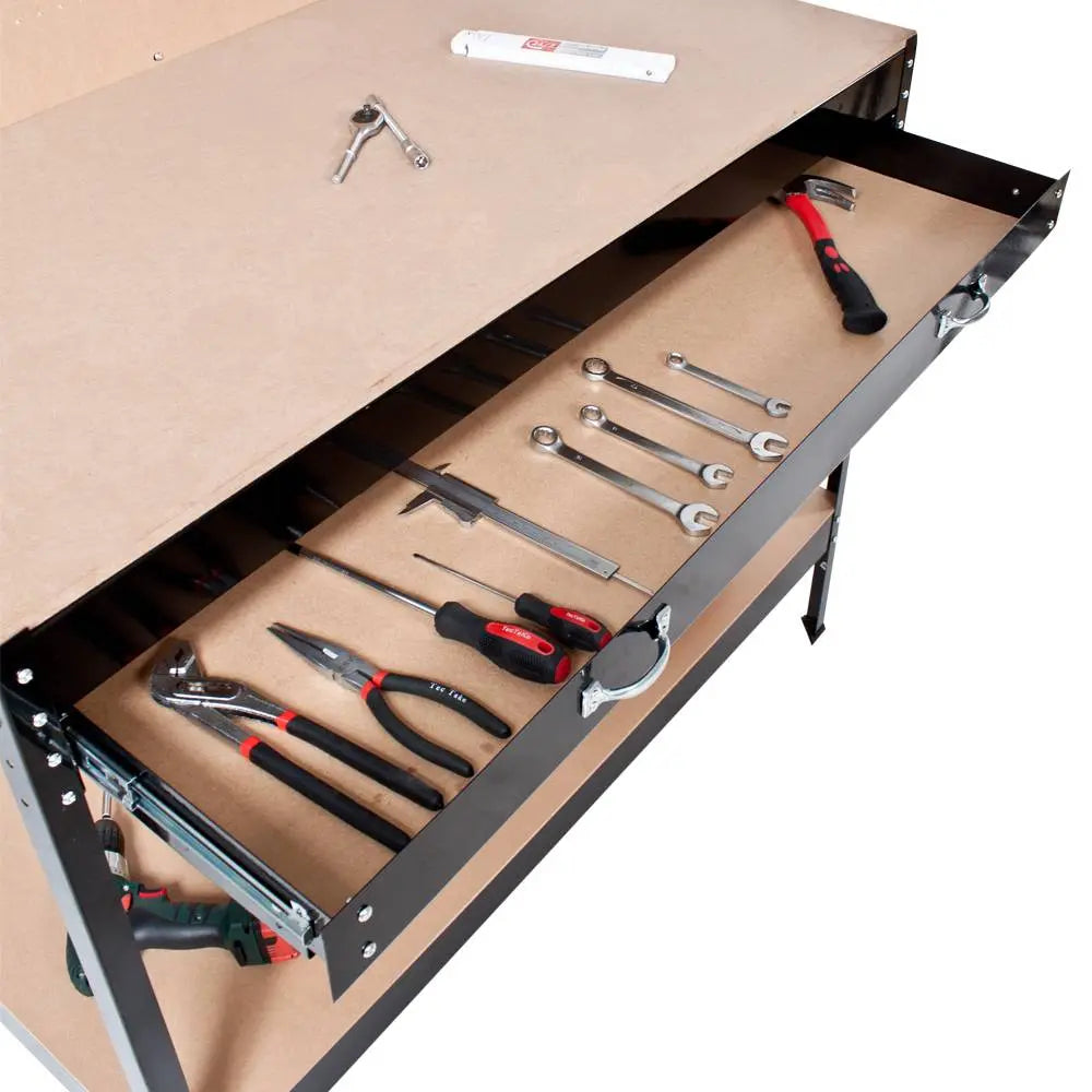 Établi d'atelier avec Panneau à Outils et Tiroir