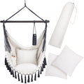Fauteuil Suspendu Crème avec Support - Cocon Détente + Coussin