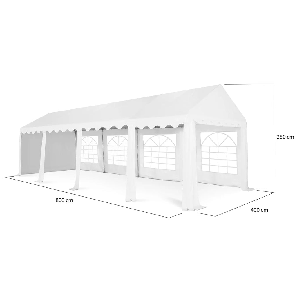 Tente de Réception 4 x 8 m – Barnum Blanc pour Événements Extérieurs