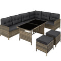 Canapé de Jardin Modulable – Salon d’Extérieur Confortable et Élégant