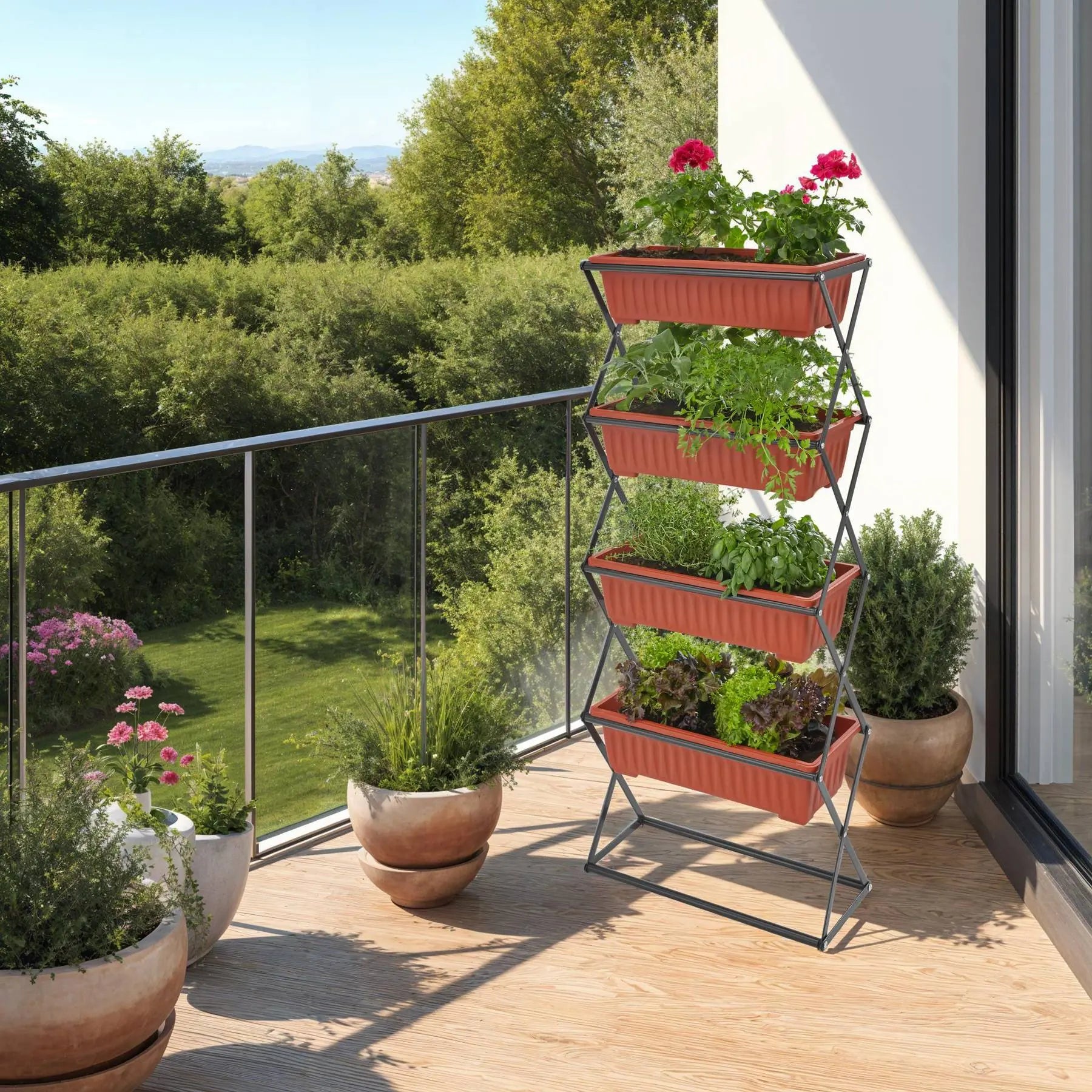 Jardinière verticale de balcon