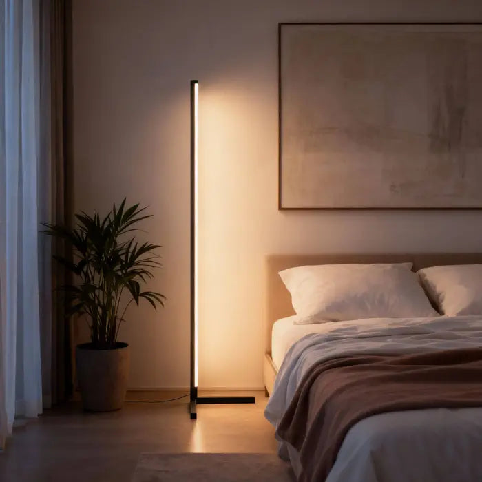 Lampe sur pied LED avec télécommande et application - 145 cm