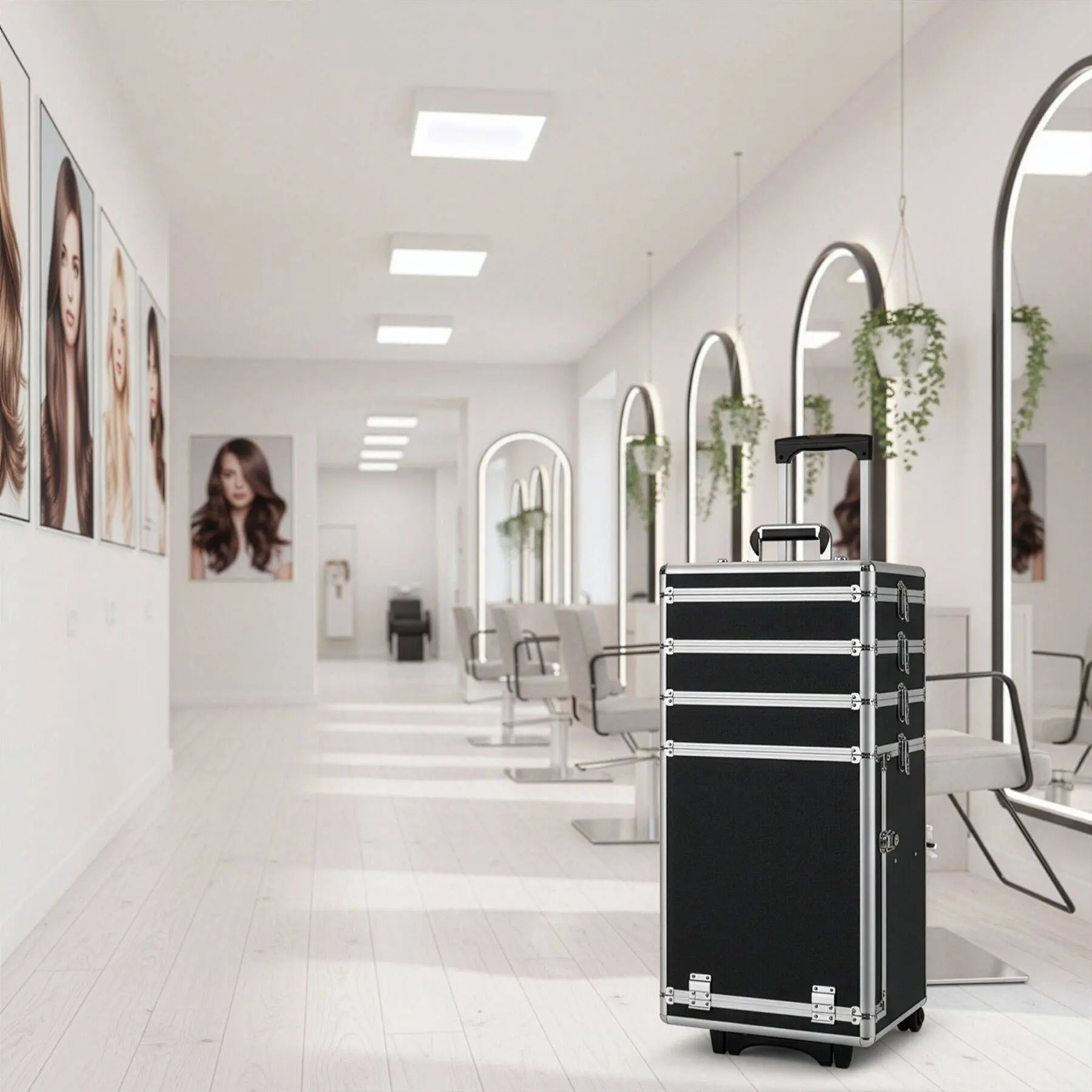 Valise Cosmétique, Coiffure professionnelle avec roulettes