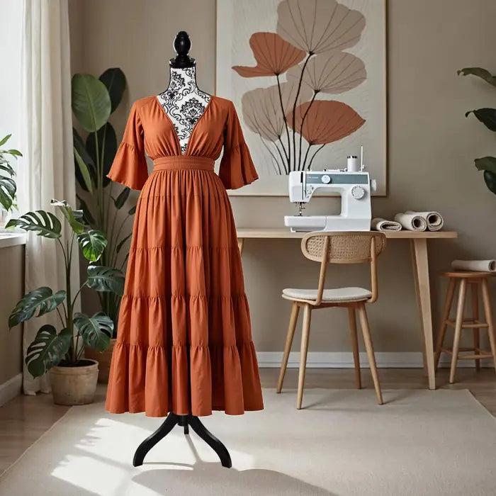 Mannequin de couture réglable motif floral - Noir/Blanc