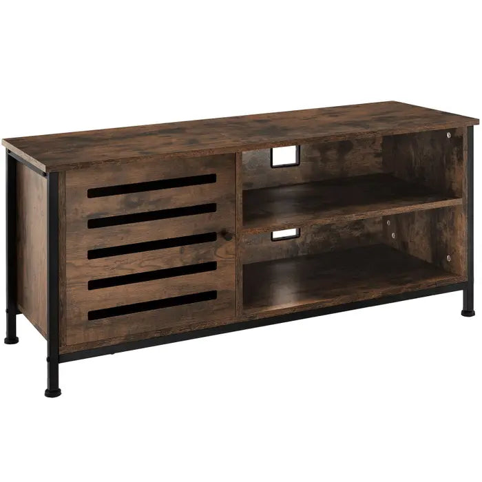 Meuble TV Industriel - Bois & Acier avec Rangements