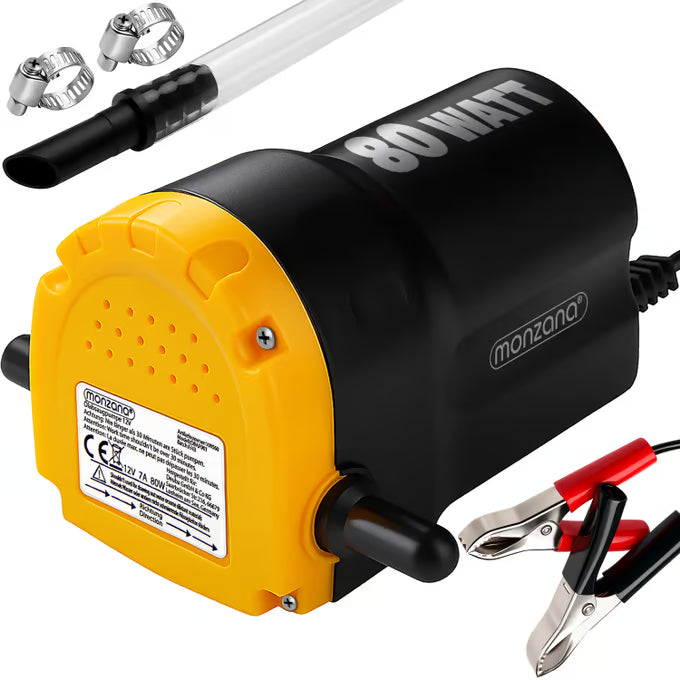 Pompe à huile 12V 80W - Vidange facile pour véhicule