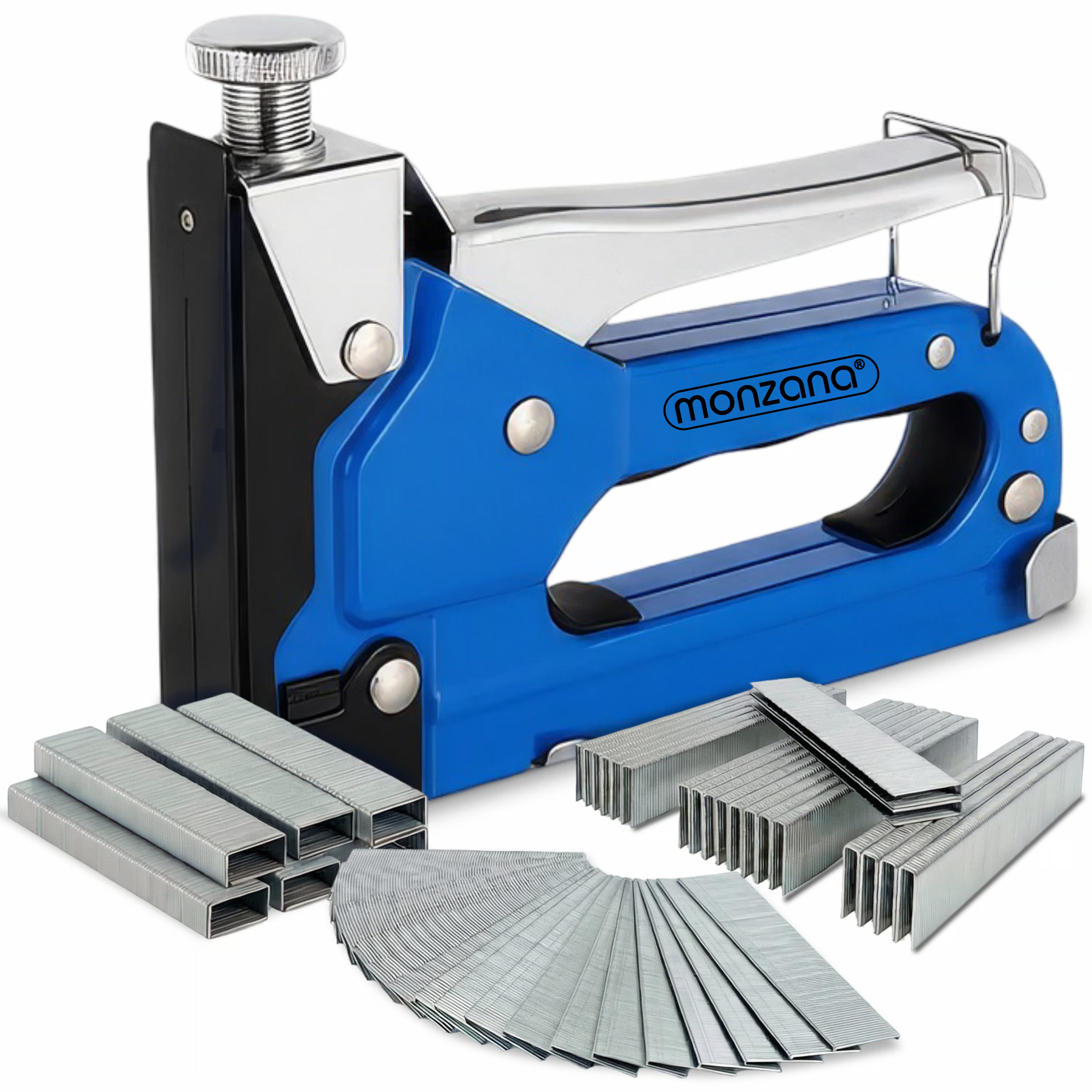 Agrafeuse Manuelle 2-en-1 avec 1500 Agrafes et Clous